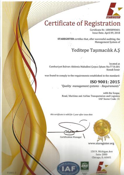 SERTİFİKALAR VE BELGELER