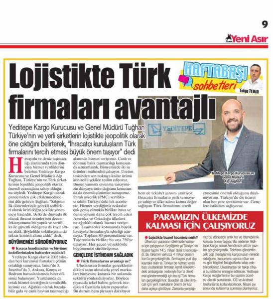YENİ ASIR - LOJİSTİKTE TÜRK FİRMALARI AVANTAJLI