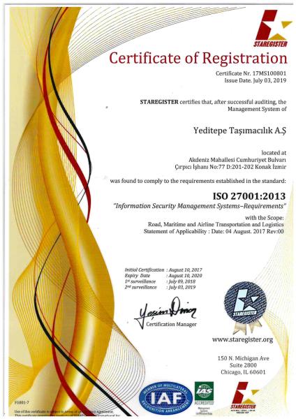 SERTİFİKALAR VE BELGELER