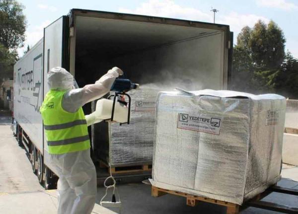 YENİ ASIR - ÜRÜNLER DEZENFEKTASYON YAPILIP GÖNDERİLİYOR.