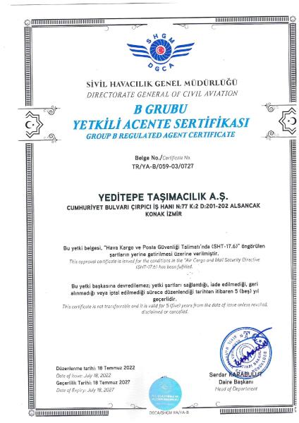 SERTİFİKALAR VE BELGELER