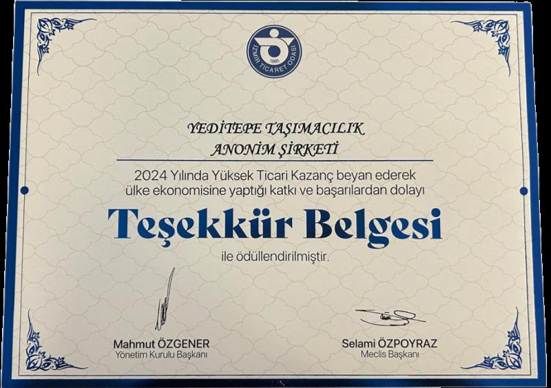 SERTİFİKALAR VE BELGELER